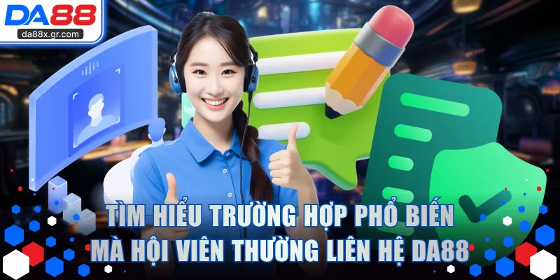 Tìm hiểu các trường hợp phổ biến mà hội viên thường liên hệ DA88